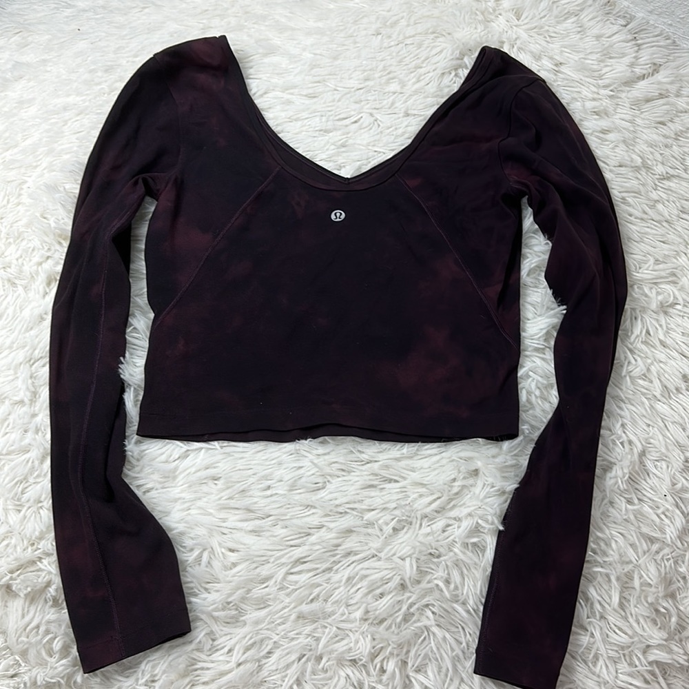 Lululemon Align Long Sleeve Shirt Diamond Dye Cassis Black - Picture 5 of 5